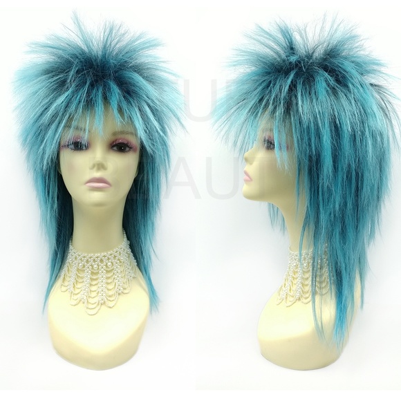 Natural Beauty Accessories Blue Long Layered Spiked Punk Rock